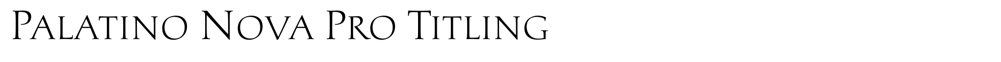Palatino Nova Pro Titling image